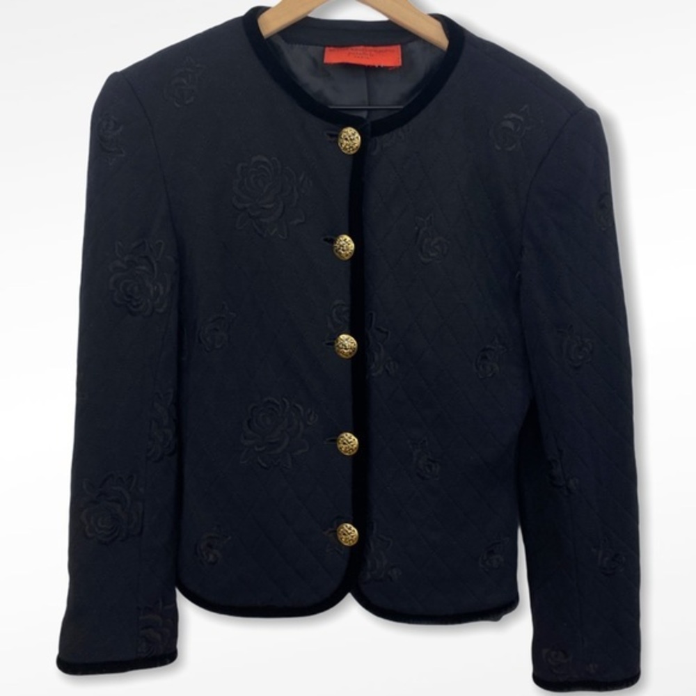 VTG Emanuel Ungaro Parallele Black Floral Jacket
